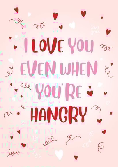 Hangry Valentines and/or Anniversary Card For yay our Other Half created by Paper Wishes Co
