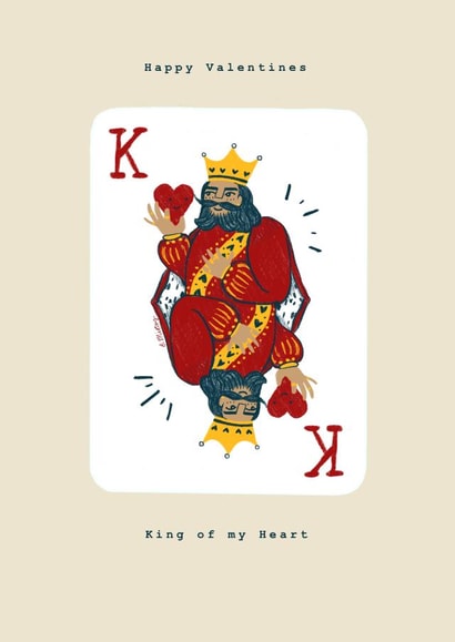 King of my heart valentines  created by The Potato Diary