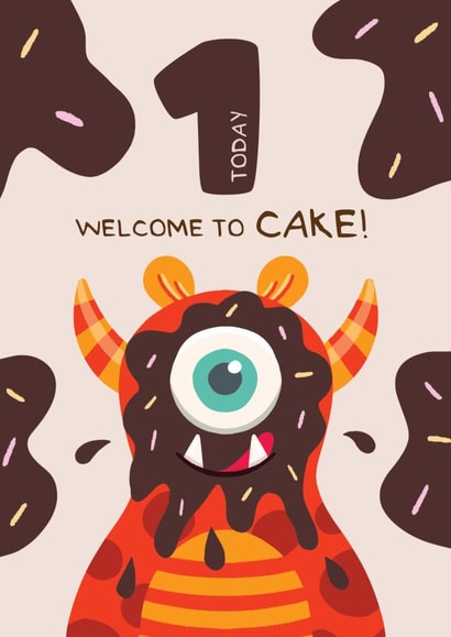 Monster 1st Birthday Card created by Bev O'Connor || @oconnordesign