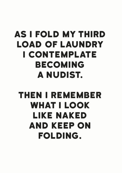 Nudist Humour Card created by Holy Flaps