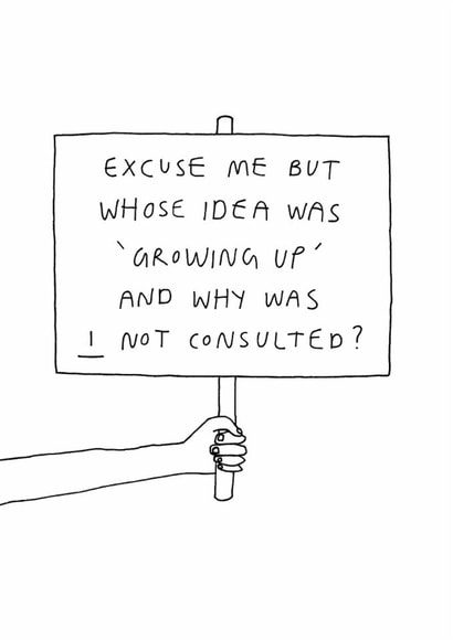 Growing Up Birthday Card created by Redback Cards