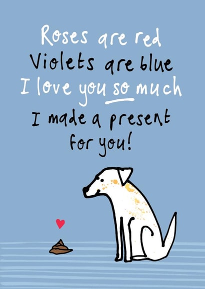 Pick Up My Poo Valentine's - From The Dog Card created by Bow & Bell