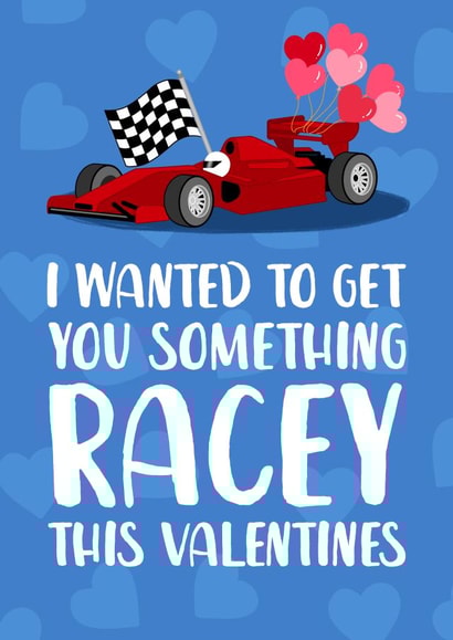 Funny Formula 1 Racing Valentines Day Card created by The Cake Thief