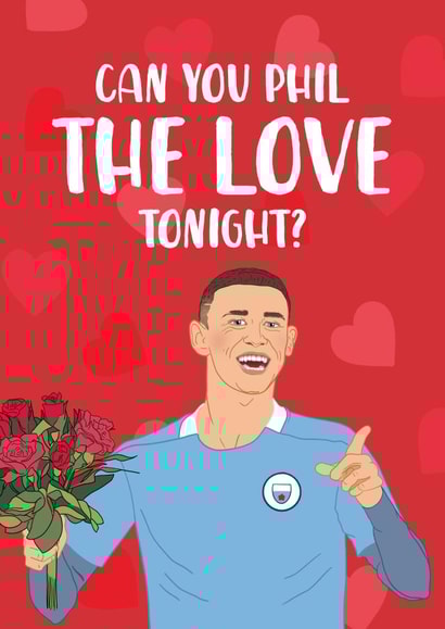 Funny Manchester City Valentine's Day Card - Phil Foden created by The Cake Thief