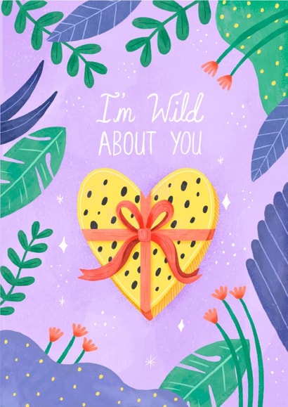 I'm wild about you valentine's card created by Katie Brookes