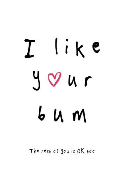 Cheeky Bum Card created by Bow & Bell
