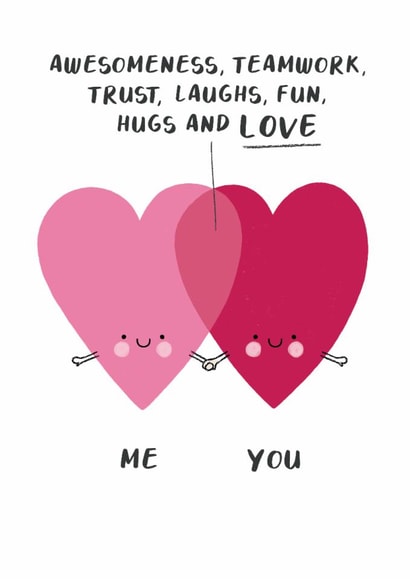 You & Me Hearts Venn Diagram created by Design By Day