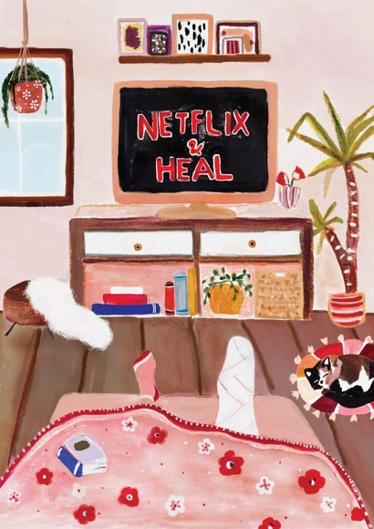 Netflix & Heal Surgery Greeting Card created by Krupali Patel