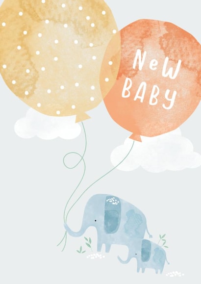 New baby , Baby shower , balloon and elephant created by Little Pipena