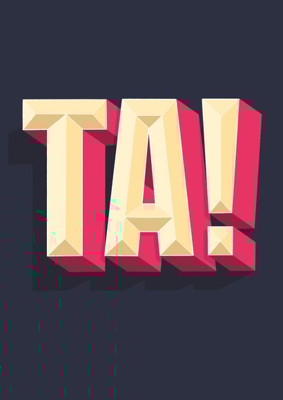 Hand-lettered typography Thank you card  created by Ellen Jane LDN