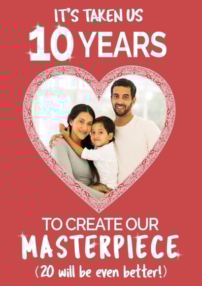 10th tin Anniversary Personalised Photo Card 13112 created by ShortRound888