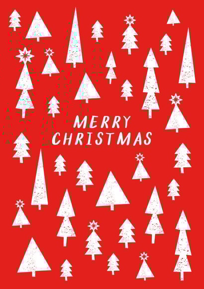 Merry Christmas with Christmas Trees created by Emily McDowall