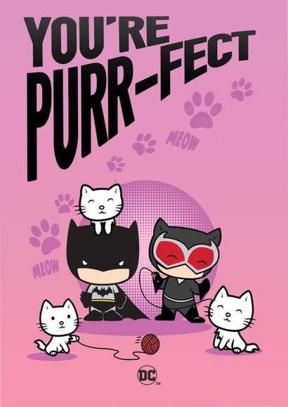 Funny Valentine's Card Card - Batman and Catwoman created by Cardology