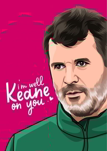 Roy Keane Football Valentine's Day Card for Him created by All Things Banter