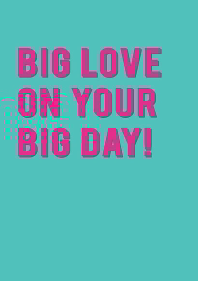 Big Love On Your Big Day - Fun Wedding Card created by Redback Cards