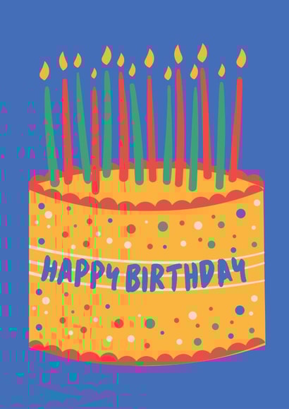 Happy birthday colourful cake created by Loula Rose