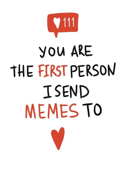 Saint Valentine’s Day funny memes love card created by Alisa Pervukhina