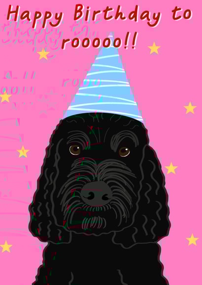 Cockapoo birthday card created by Prezprints