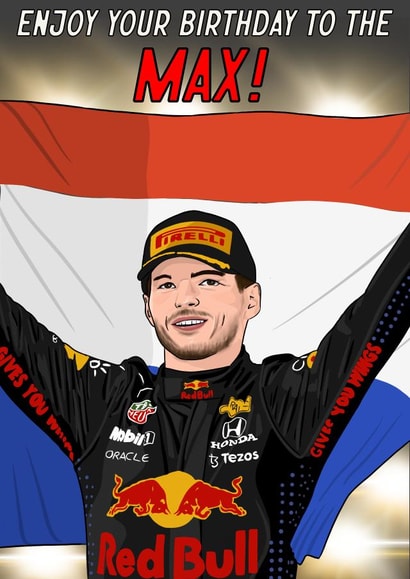 Max Verstappen Birthday Card created by Lee Duffield