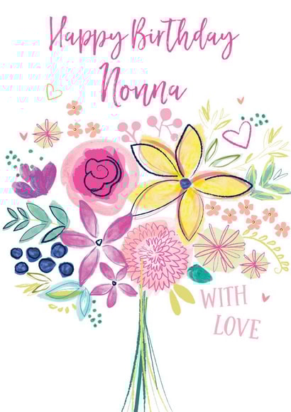 Happy Birthday Nonna with love created by Katie Phythian Design