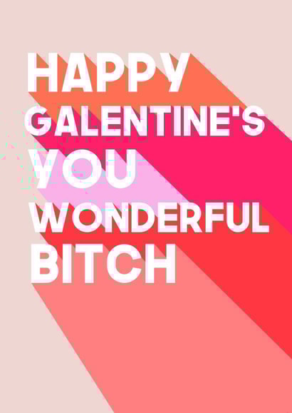 Cheeky Valentines Day card - Galentine's - Wonderful Bitch created by WillyBee