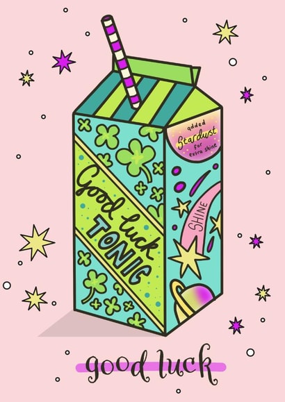 Good luck tonic card created by The Sugar Bell