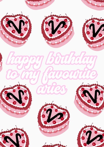 Aries Zodiac Sign Birthday Card created by Caitlins Creations
