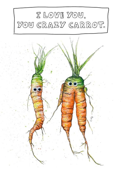 Valentines Carrots in Love created by JOKstudios