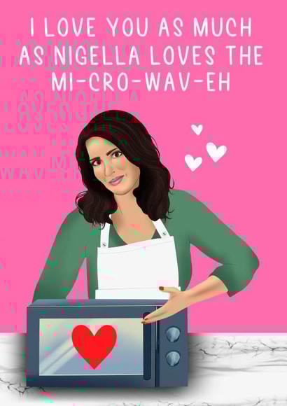 Nigella Microwave Anniversary Valentine's Day Card created by Amy Florence Design
