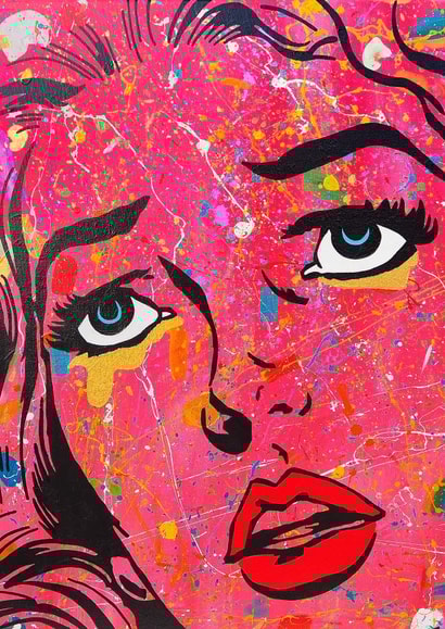 Pop Art valentines bright created by K. Bukhari