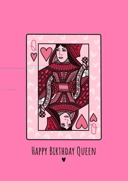Queen of Hearts Birthday Card created by The Modest Lobster