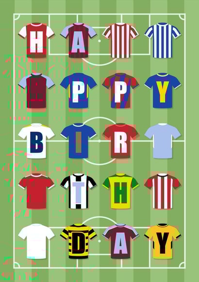 Happy Birthday Football Strips created by Craig Amy Design