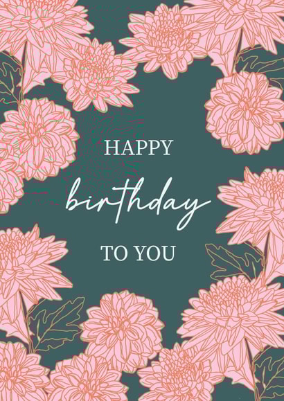 Floral Happy Birthday Card created by Oh So Studios