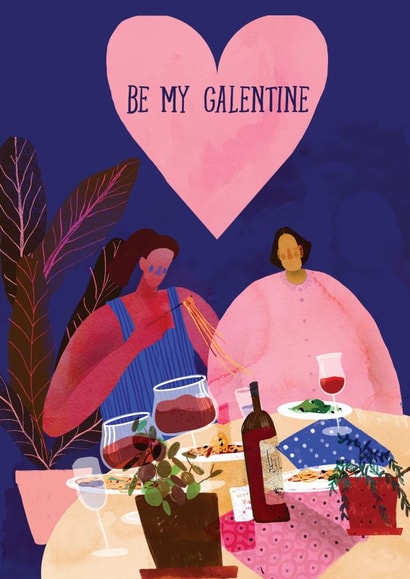 Valentine's dinner with galentine created by holaholga