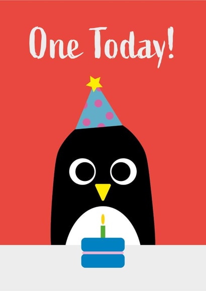 First Birthday Penguin Card created by Amy Munro