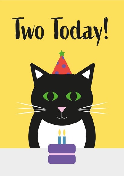 Cute Age Two Cat Card  created by Amy Munro