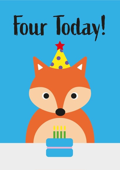 Cute Fourth Birthday Fox Card created by Amy Munro