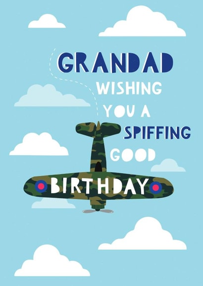 Grandad wishing you a spiffing good birthday created by Jessica Eyre