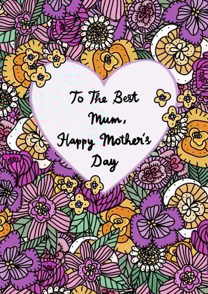 The Best Mum Mother’s Day card created by Rachel Singh