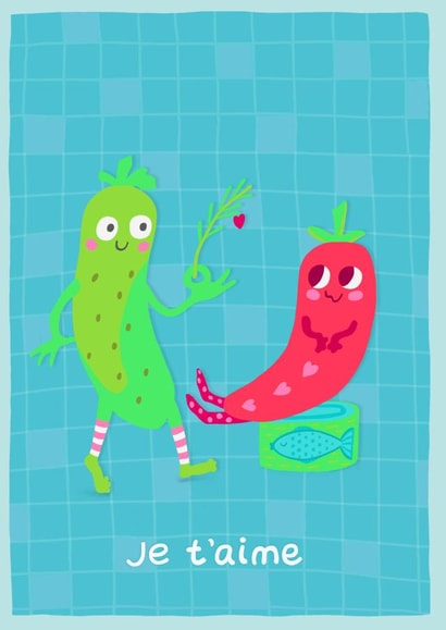 Joyful Love You card. Cute Valentine's day, Mother Day, Engagement card created by @Doodle Bunny