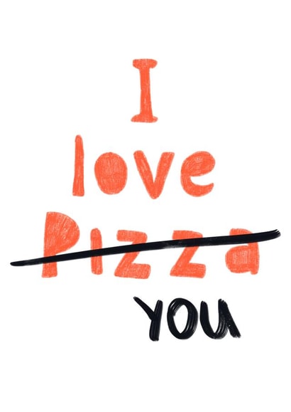 I love you (pizza) created by Diana Malinovskaya