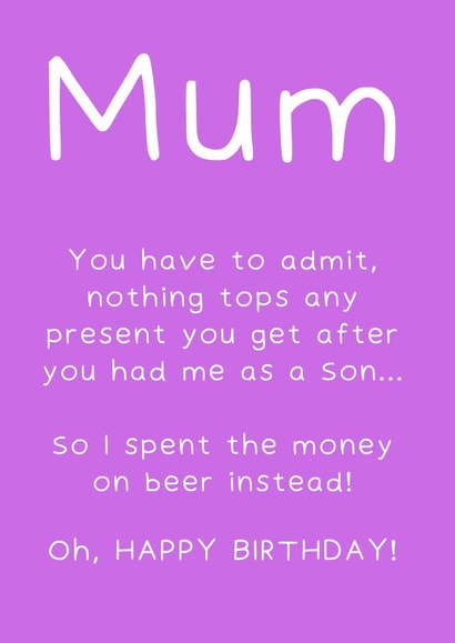 Nothing tops this card! Happy Birthday Mum! created by Hackney and Jones Publishing