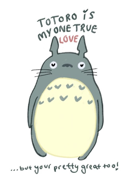 Totoro valentines card created by Olives Designs