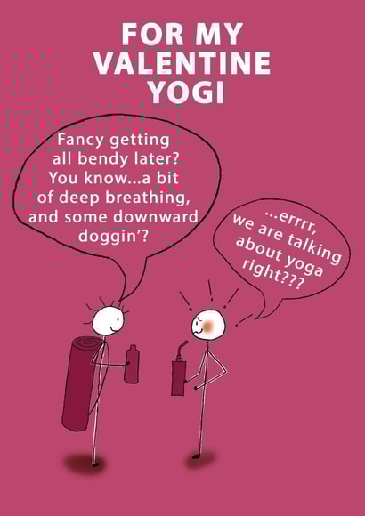 Yoga Valentine's Day  created by Hey Karma