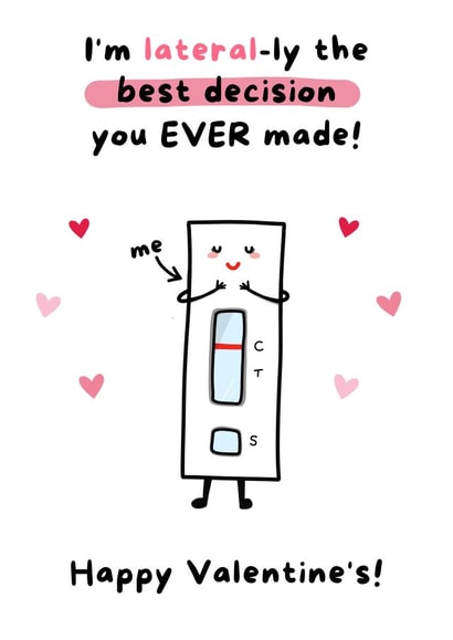 Funny Valentines Card - Best Decision You Ever Made Valentine's Card created by Gobbygifts