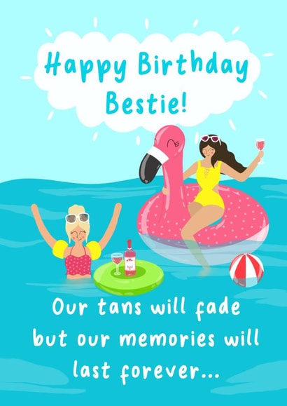Bestie, birthday card  created by Sophie Larsson