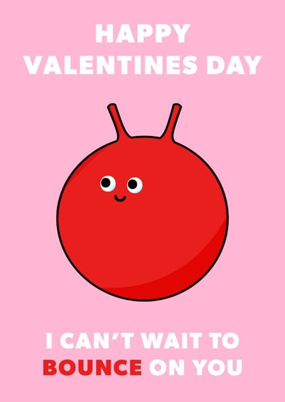 I can't wait to bounce on you Valentines day card created by Leisha Armstrong 