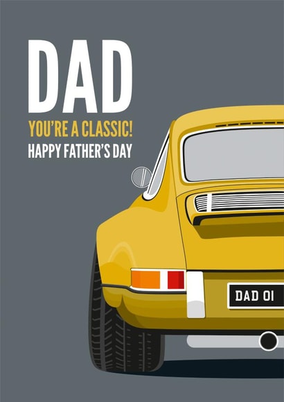 Father's Day Card Porsche 911 Classic Car created by Diva Doodle Designs