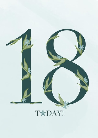 18th birthday floral card created by Emma Breen