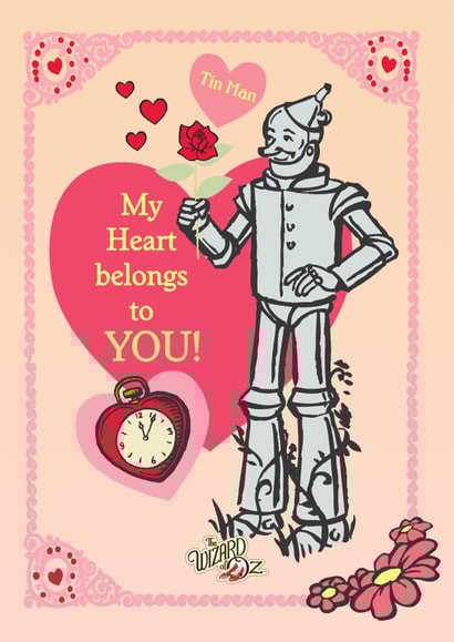 Cute Valentine's Day Card - Wizard of Oz - Tin Man - Heart Belongs to You created by Cardology